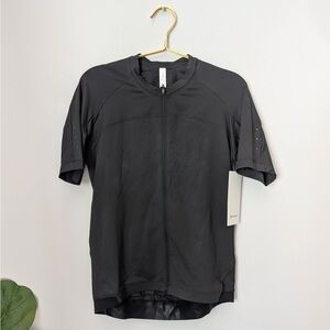 NWT Lululemon Women’s Black Short Sleeve Cycling Jersey